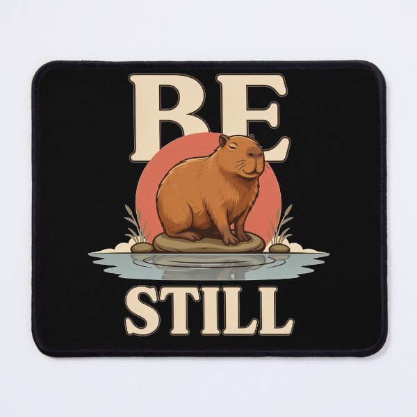 Item preview, Be Still Capybara – Vintage Stoic Nature Design designed and sold by No Excuses Supply.