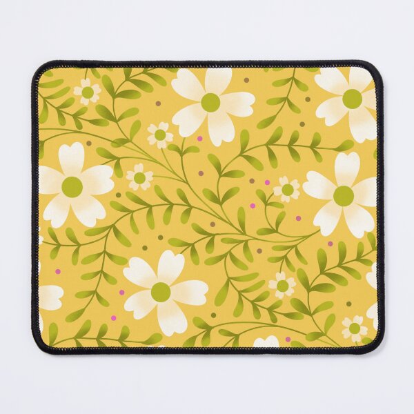 Item preview, Sunny Yellow Daisy Pattern with Fern Leaves | Cheerful Floral Print designed and sold by MizzleInk.