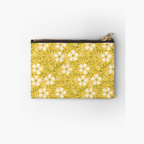 Item preview, Sunny Yellow Daisy Pattern with Fern Leaves | Cheerful Floral Print designed and sold by MizzleInk.