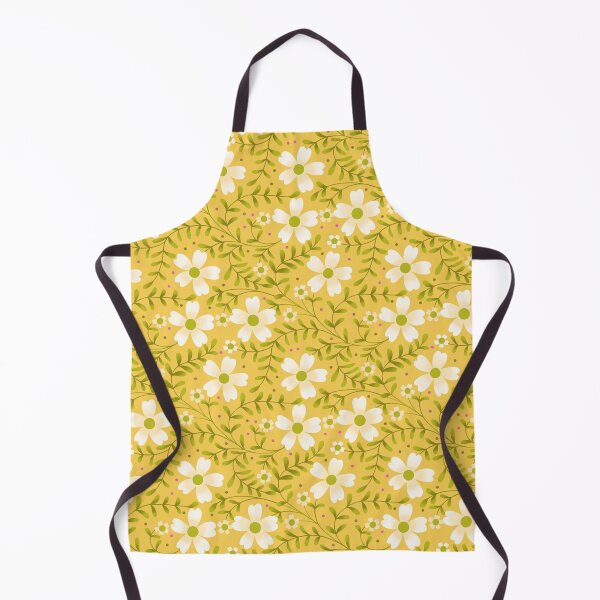 Item preview, Sunny Yellow Daisy Pattern with Fern Leaves | Cheerful Floral Print designed and sold by MizzleInk.