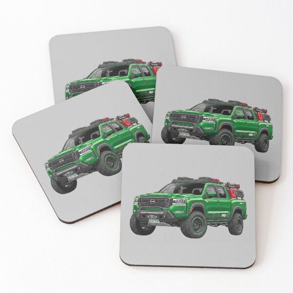 Item preview, Custom Nissan Frontier PRO-4X Green Overland Pickup Truck Illustration designed and sold by Motorline44.