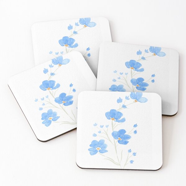 Item preview, The blue flower string watercolor designed and sold by anamgoulart.