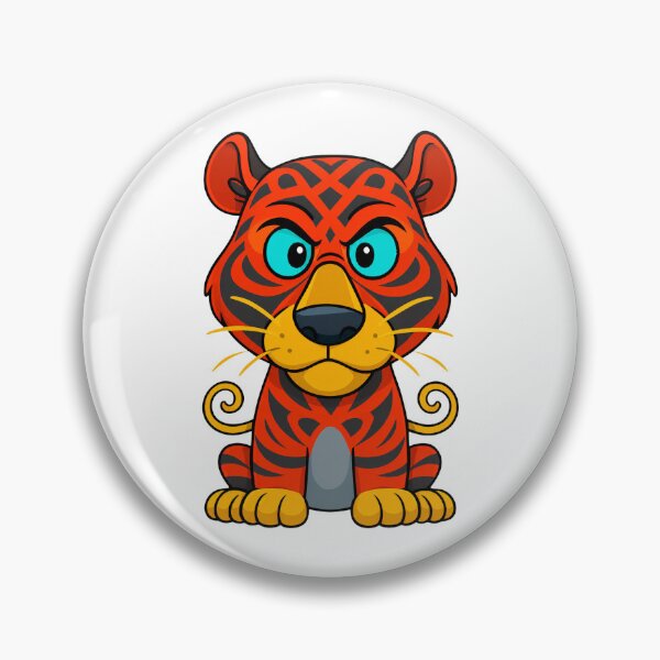 Item preview, Cute Red Tiger Cartoon – Kawaii Colorful Animal designed and sold by trpa04.
