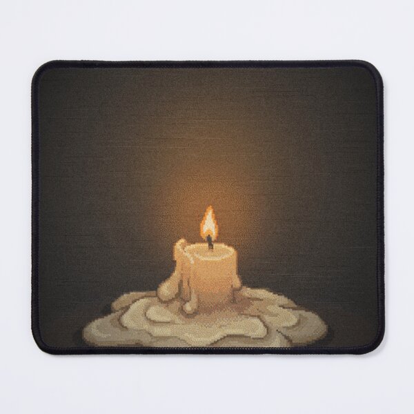 Item preview, Still Burning Out Funny Burnout Pixel Art Candle designed and sold by Arobinoz.