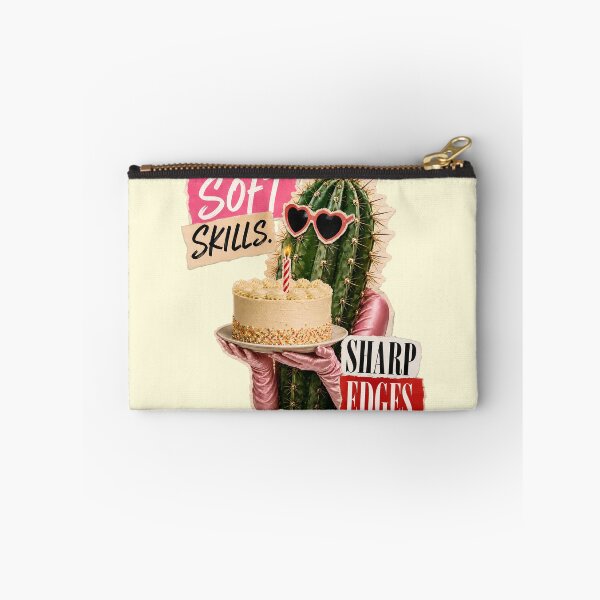 Item preview, Soft Skills Sharp Edges Cactus Cake Collage Funny Work Personality  designed and sold by VIVID COLORS CLUB.