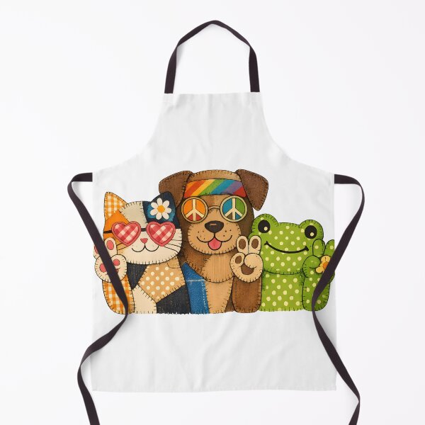 Item preview, Peace & Love Patchwork Animals T-Shirt designed and sold by Santuário da Bicharada.