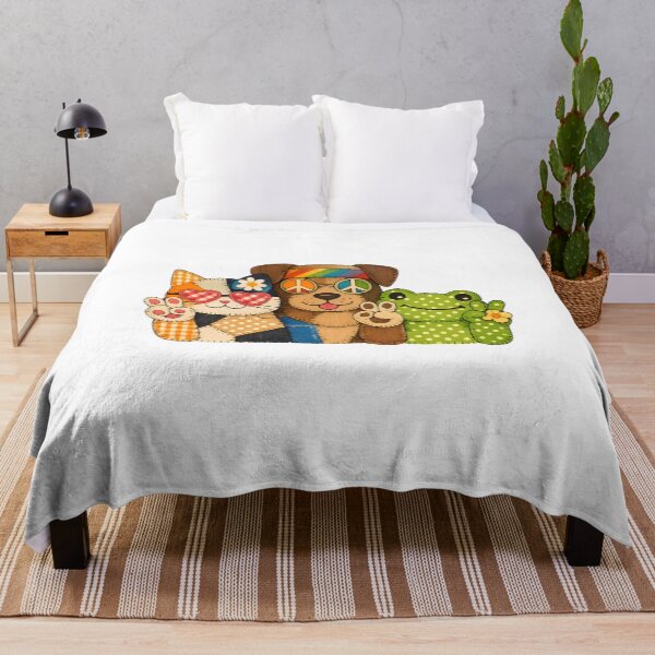 Item preview, Peace & Love Patchwork Animals T-Shirt designed and sold by Santuário da Bicharada.
