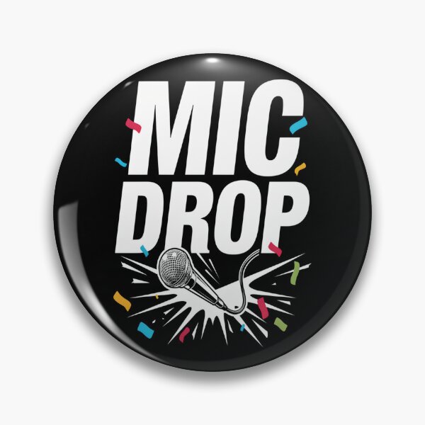 Item preview, Mic Drop – Bold Microphone Rap Hip Hop Design designed and sold by Midnight Veil Designs.