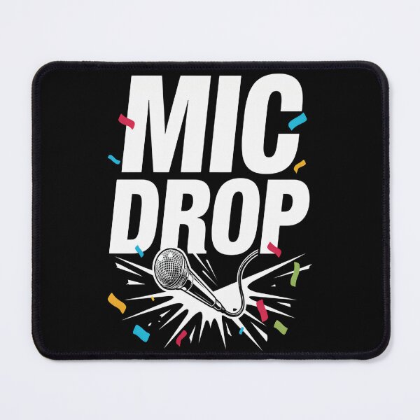 Item preview, Mic Drop – Bold Microphone Rap Hip Hop Design designed and sold by Midnight Veil Designs.