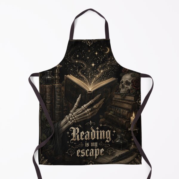 Item preview, Dark Academia Book Poster, Reading Is My Escape Print, Skeleton Hand Book Art, BookTok Wall Decor, Gothic Library Decor designed and sold by LuxeBuzz.