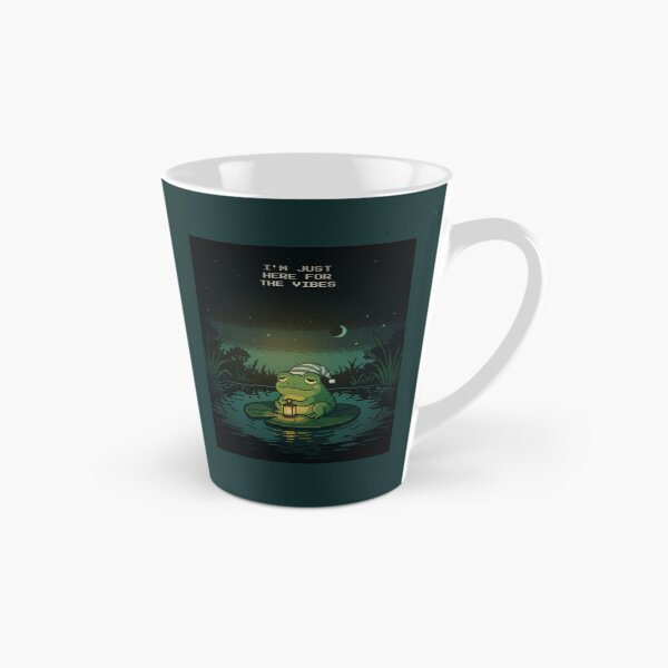 Item preview, Here For The Vibes Sleepy Frog Pixel Art Cute designed and sold by Arobinoz.