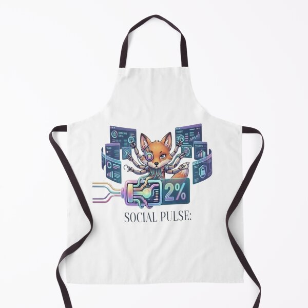 Item preview, Funny Social Pulse Cyberpunk Fox Tech Humor designed and sold by Northern Glow Art.