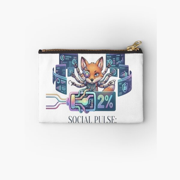 Item preview, Funny Social Pulse Cyberpunk Fox Tech Humor designed and sold by Northern Glow Art.