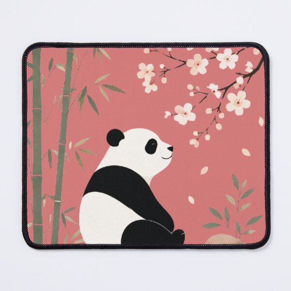 Item preview, Watercolor Panda Bamboo Cherry Blossoms Zen designed and sold by Natalia-Vlad.