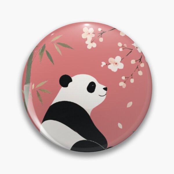 Item preview, Watercolor Panda Bamboo Cherry Blossoms Zen designed and sold by Natalia-Vlad.
