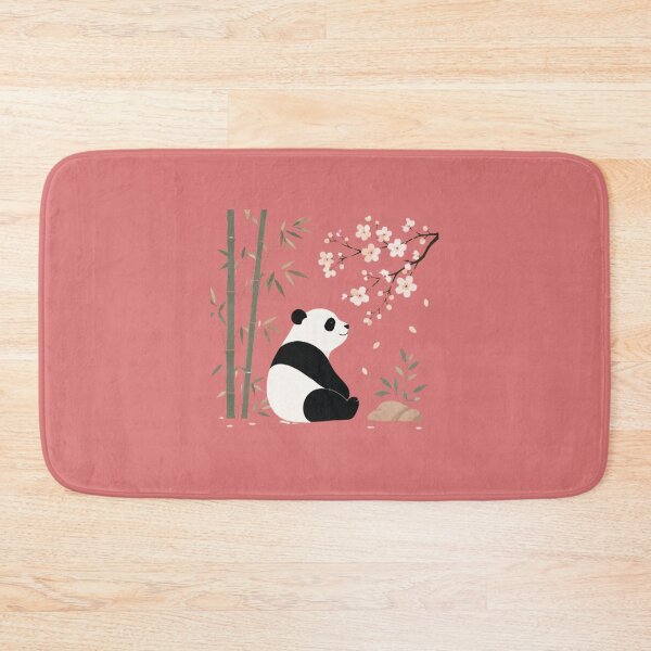 Item preview, Watercolor Panda Bamboo Cherry Blossoms Zen designed and sold by Natalia-Vlad.