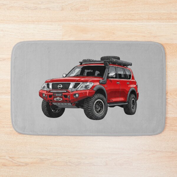 Item preview, Custom Nissan Patrol Y62 Warrior Red Overland SUV Illustration designed and sold by Motorline44.
