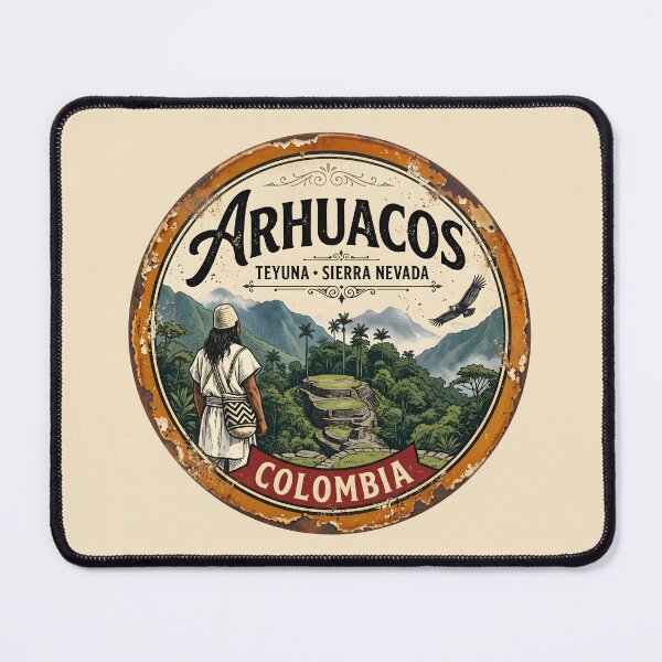 Item preview, Arhuaca Culture Sticker — Vintage Indigenous Heritage Badge designed and sold by ColombianaShop.