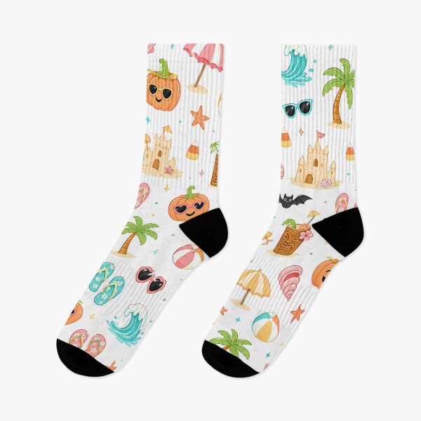 Item preview, Cute Tropical Summerween Halloween Pattern designed and sold by Storybook Botanica.