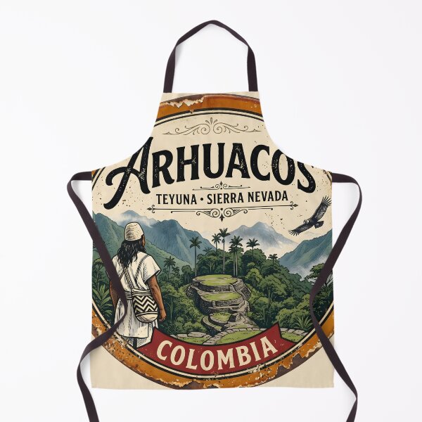 Item preview, Arhuaca Culture Sticker — Vintage Indigenous Heritage Badge designed and sold by ColombianaShop.