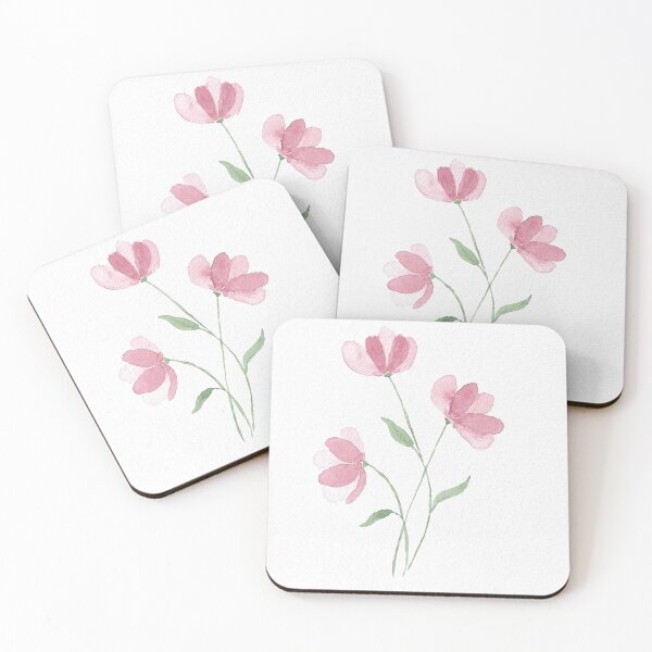 Item preview, The three pink watercolor flowers designed and sold by anamgoulart.