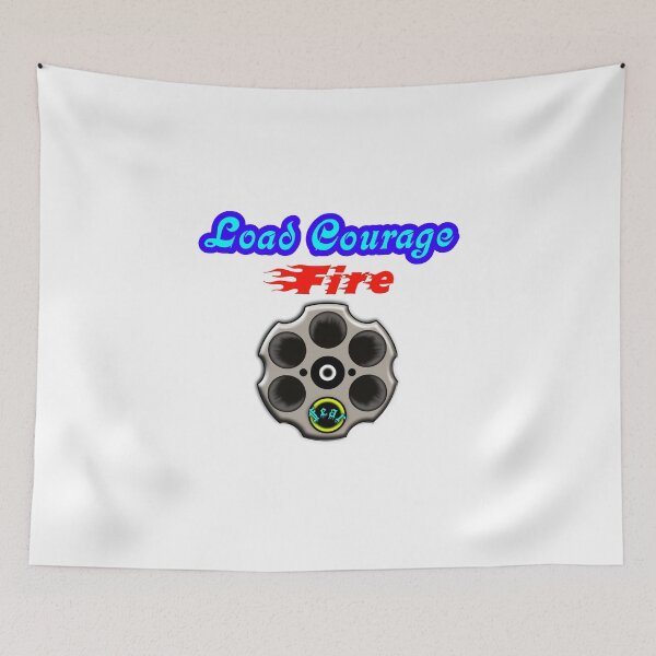 Item preview, Load Courage, Fire Fear. Motivational Typography Design. designed and sold by T2T-ees.