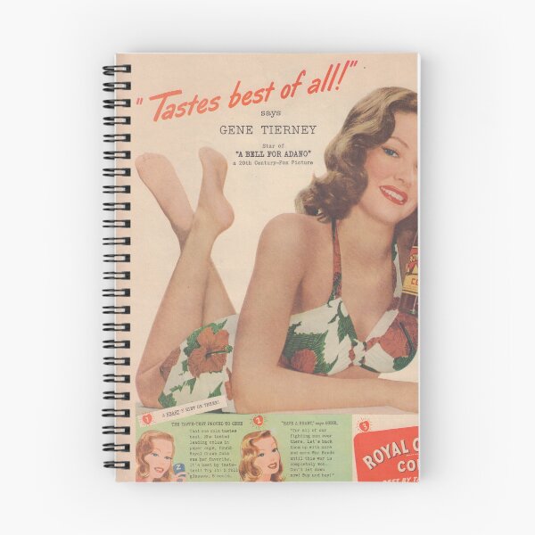 Item preview, Vintage Royal Crown Cola Poster with Gene Tierney designed and sold by Cool Robot Bro..