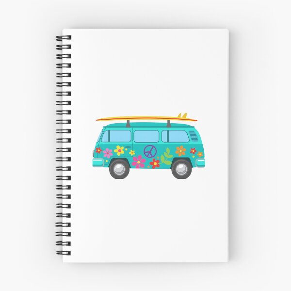 Item preview, Retro Hippie Camper Van Flower Power Surfboard Art designed and sold by Macias123.