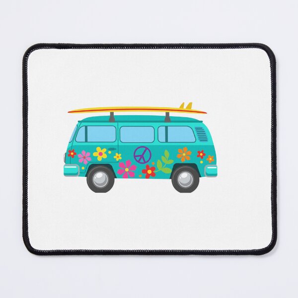 Item preview, Retro Hippie Camper Van Flower Power Surfboard Art designed and sold by Macias123.