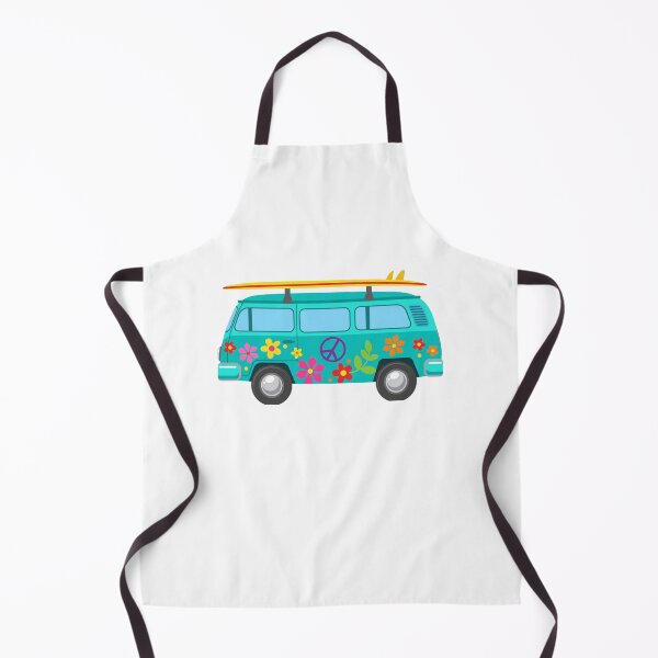 Item preview, Retro Hippie Camper Van Flower Power Surfboard Art designed and sold by Macias123.