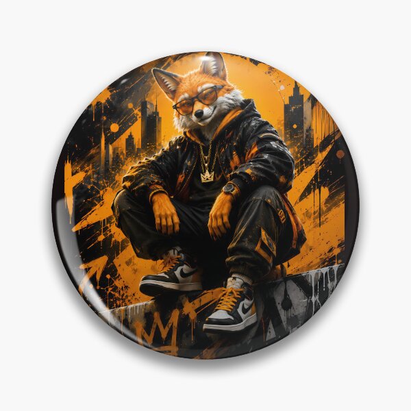 Item preview, Urban Fox King | Premium Street Art Animal Graphic Design designed and sold by SupernovaNote.