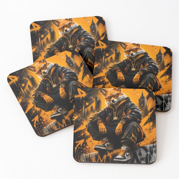 Item preview, Urban Fox King | Premium Street Art Animal Graphic Design designed and sold by SupernovaNote.