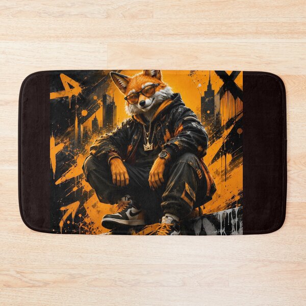 Item preview, Urban Fox King | Premium Street Art Animal Graphic Design designed and sold by SupernovaNote.