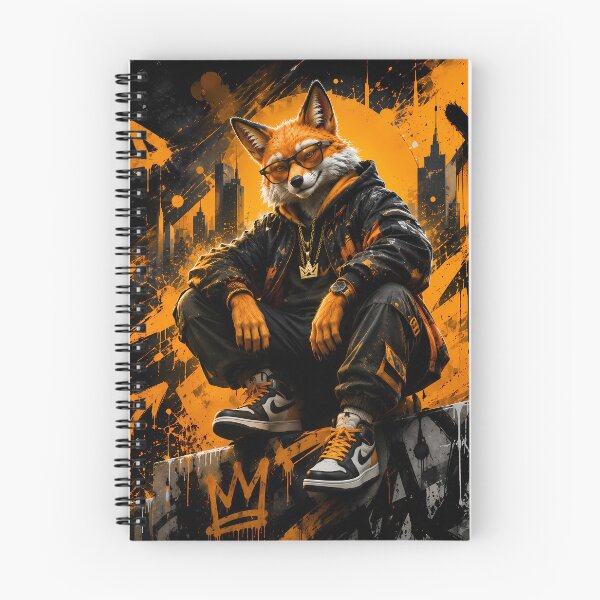 Item preview, Urban Fox King | Premium Street Art Animal Graphic Design designed and sold by SupernovaNote.