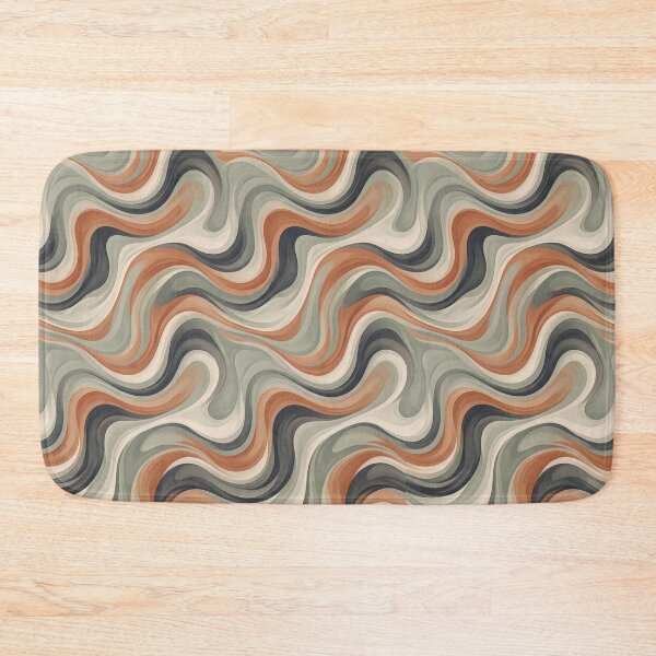 Item preview, Retro Wavy Abstract Pattern designed and sold by DeepRedBubble.