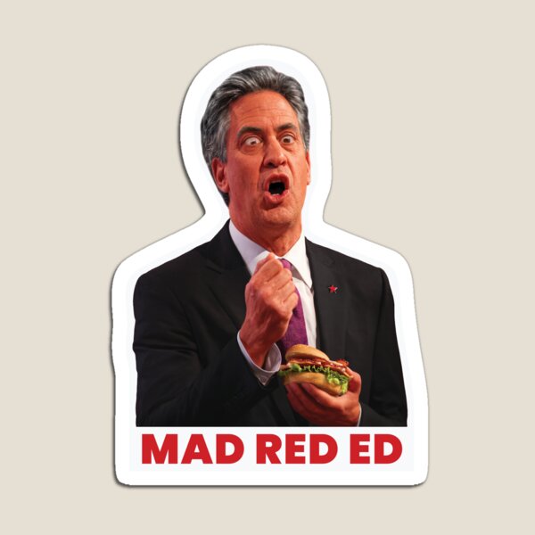 Item preview, Ed Miliband - Mad Red Ed - Bacon Edition designed and sold by DoomLoopDesigns.