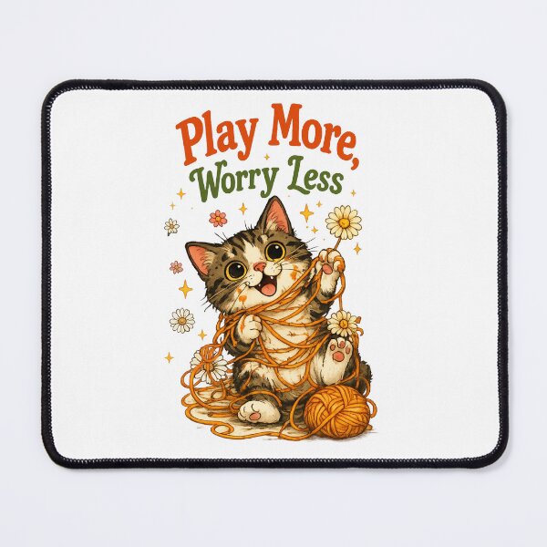 Item preview, Play More, Worry Less designed and sold by Spark Cottage.
