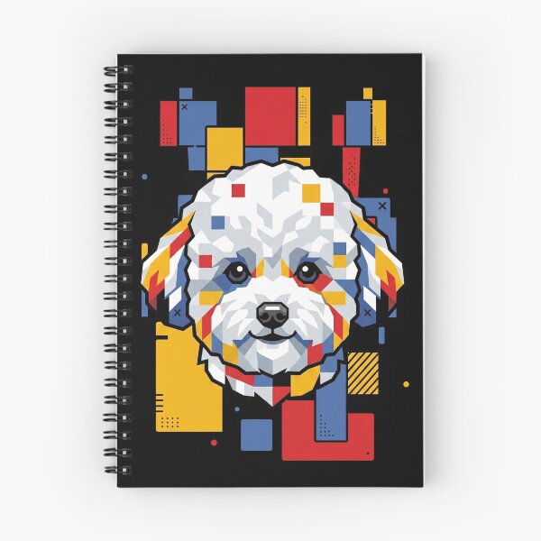 Item preview, Funny Bichon Frise Colorful Blocks Geometric Art Mom Dad Kids designed and sold by FurryHavenPH.