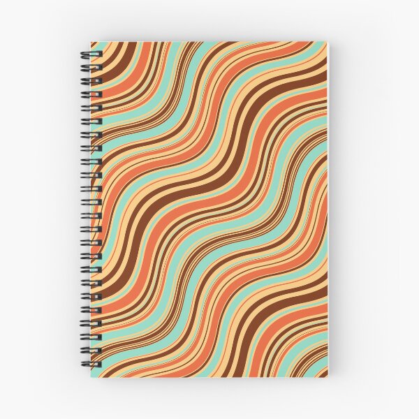 Item preview, Retro 70s Wavy Stripe Pattern | Groovy Teal Terracotta Seamless Abstract  designed and sold by Dino-Lune.