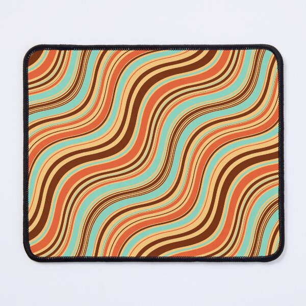 Item preview, Retro 70s Wavy Stripe Pattern | Groovy Teal Terracotta Seamless Abstract designed and sold by Dino-Lune.