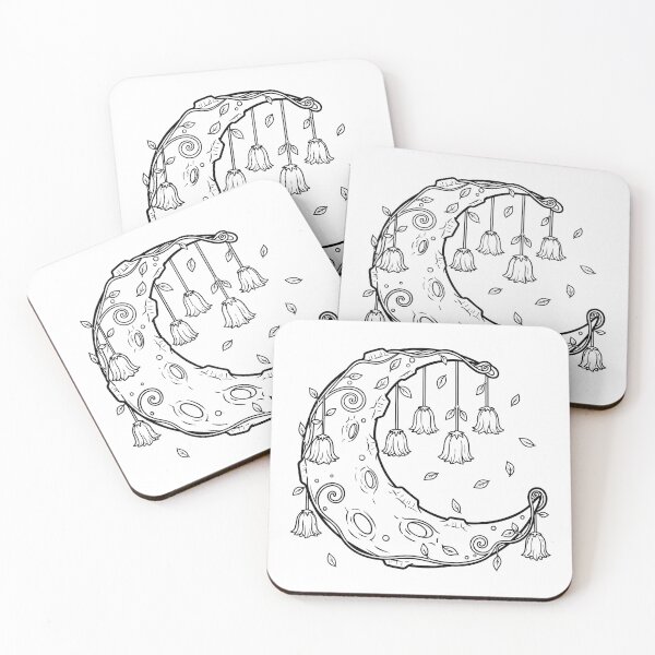 Item preview, Mystic Forest Moon with Hanging Flowers designed and sold by ArtPer-design.