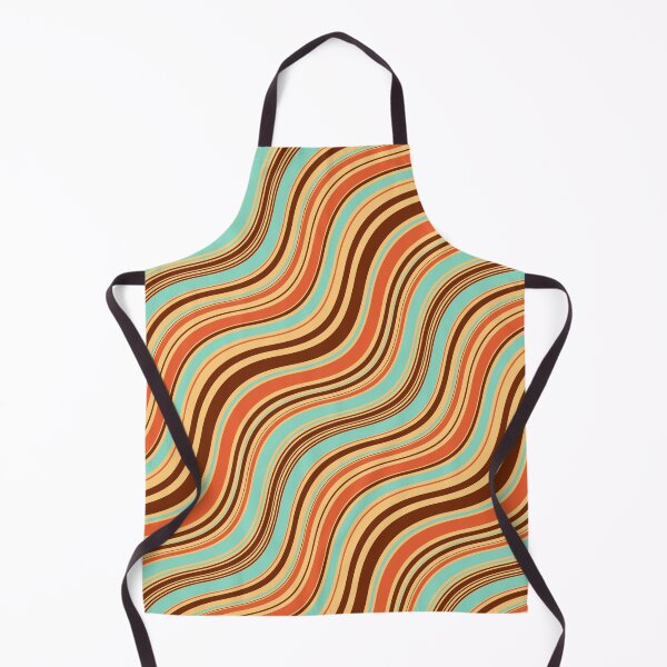 Item preview, Retro 70s Wavy Stripe Pattern | Groovy Teal Terracotta Seamless Abstract designed and sold by Dino-Lune.