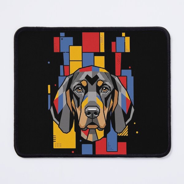 Item preview, Funny Black and Tan Coonhound Colorful Blocks Geometric Art Mom Dad Kids designed and sold by FurryHavenPH.