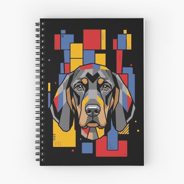 Item preview, Funny Black and Tan Coonhound Colorful Blocks Geometric Art Mom Dad Kids designed and sold by FurryHavenPH.