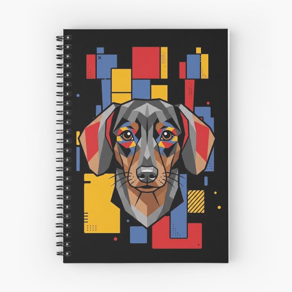 Item preview, Funny Black and Tan Dachshund Colorful Blocks Geometric Art Mom Dad Kids designed and sold by FurryHavenPH.