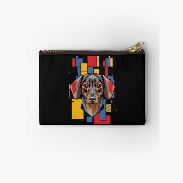Item preview, Funny Black and Tan Dachshund Colorful Blocks Geometric Art Mom Dad Kids designed and sold by FurryHavenPH.