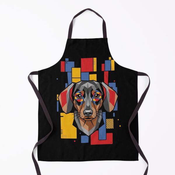 Item preview, Funny Black and Tan Dachshund Colorful Blocks Geometric Art Mom Dad Kids designed and sold by FurryHavenPH.