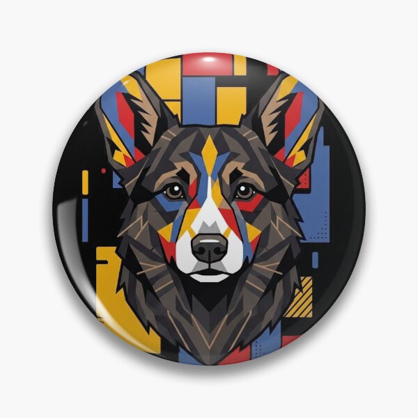 Item preview, Funny Black Brindle Corgi Colorful Blocks Geometric Art Mom Dad Kids designed and sold by FurryHavenPH.