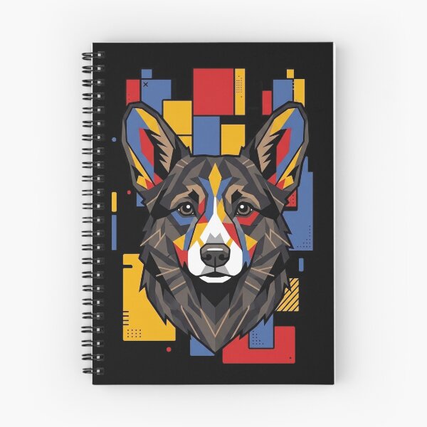 Item preview, Funny Black Brindle Corgi Colorful Blocks Geometric Art Mom Dad Kids designed and sold by FurryHavenPH.