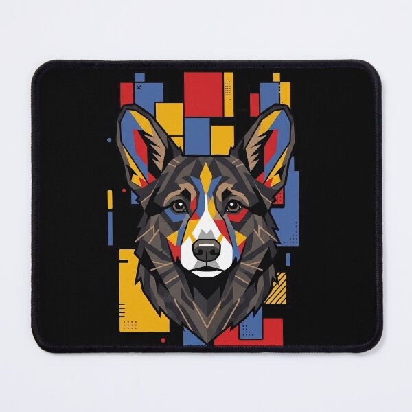 Item preview, Funny Black Brindle Corgi Colorful Blocks Geometric Art Mom Dad Kids designed and sold by FurryHavenPH.